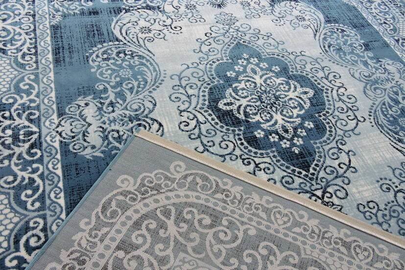 Thảm sofa phòng khách SAHRA 08062 STEELBLUE NAVY L - 2